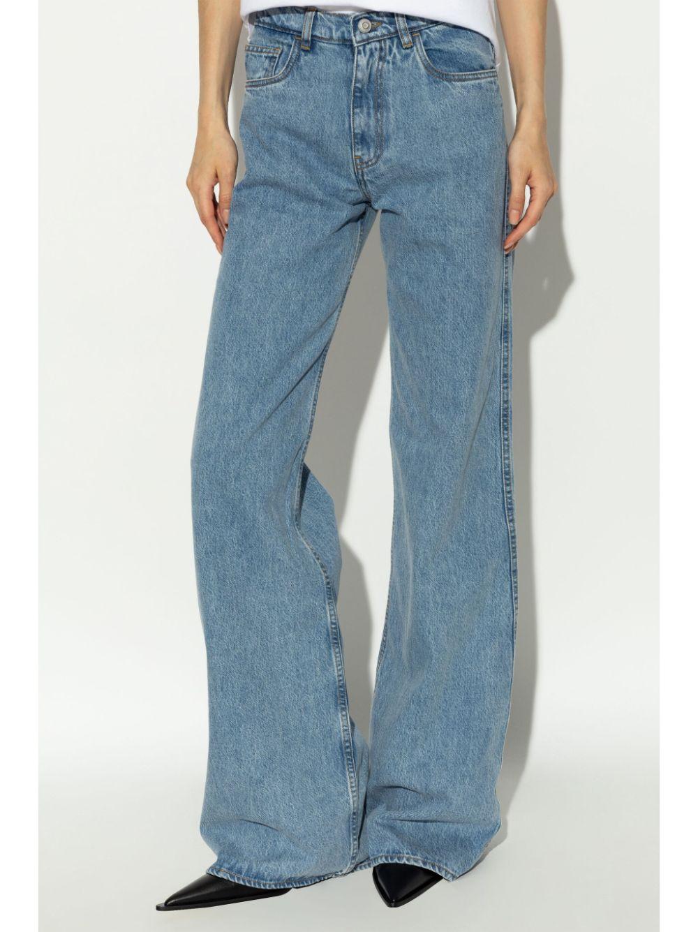 wide-leg mid-rise jeans