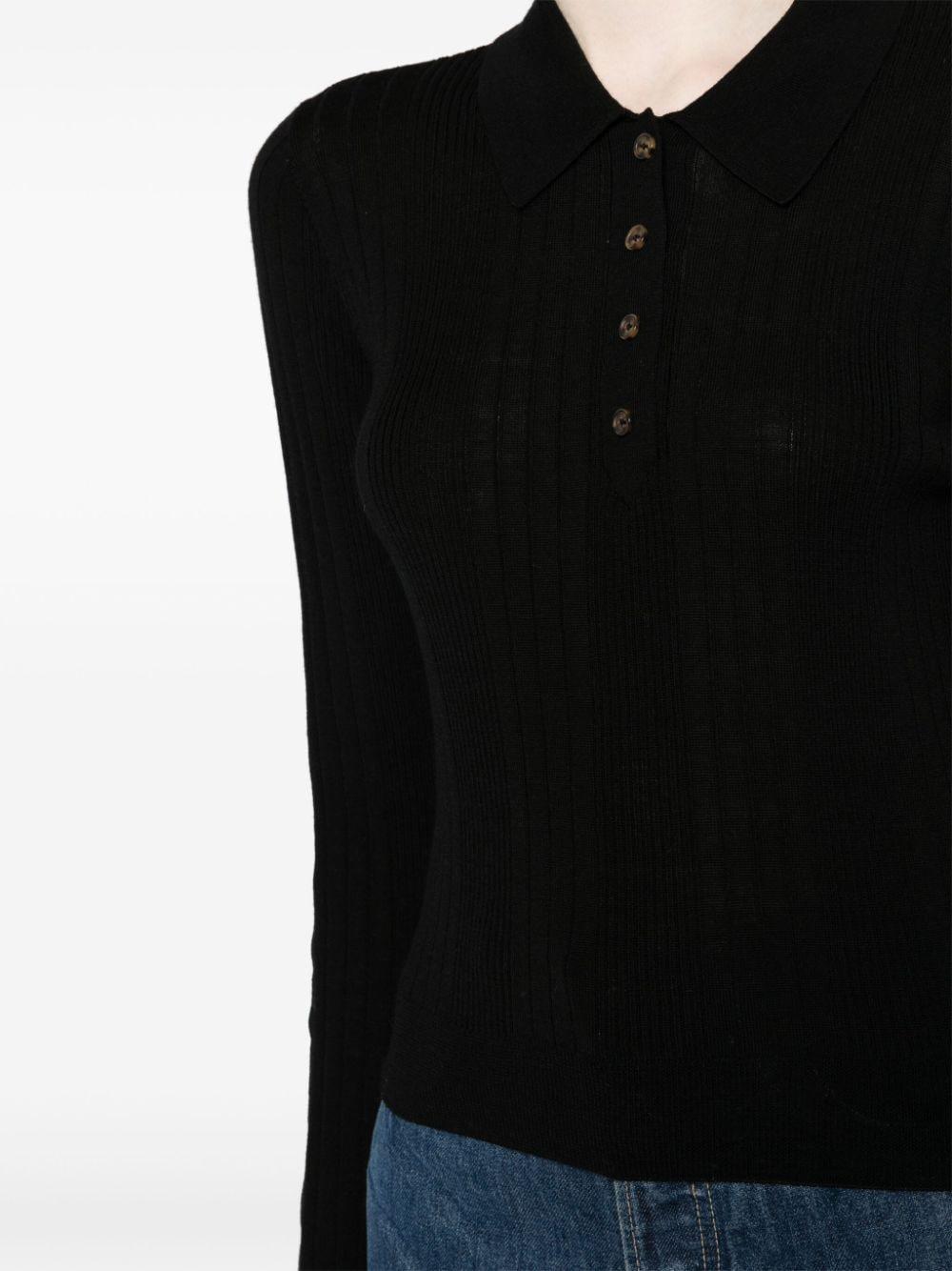 Hermia merino-wool polo jumper