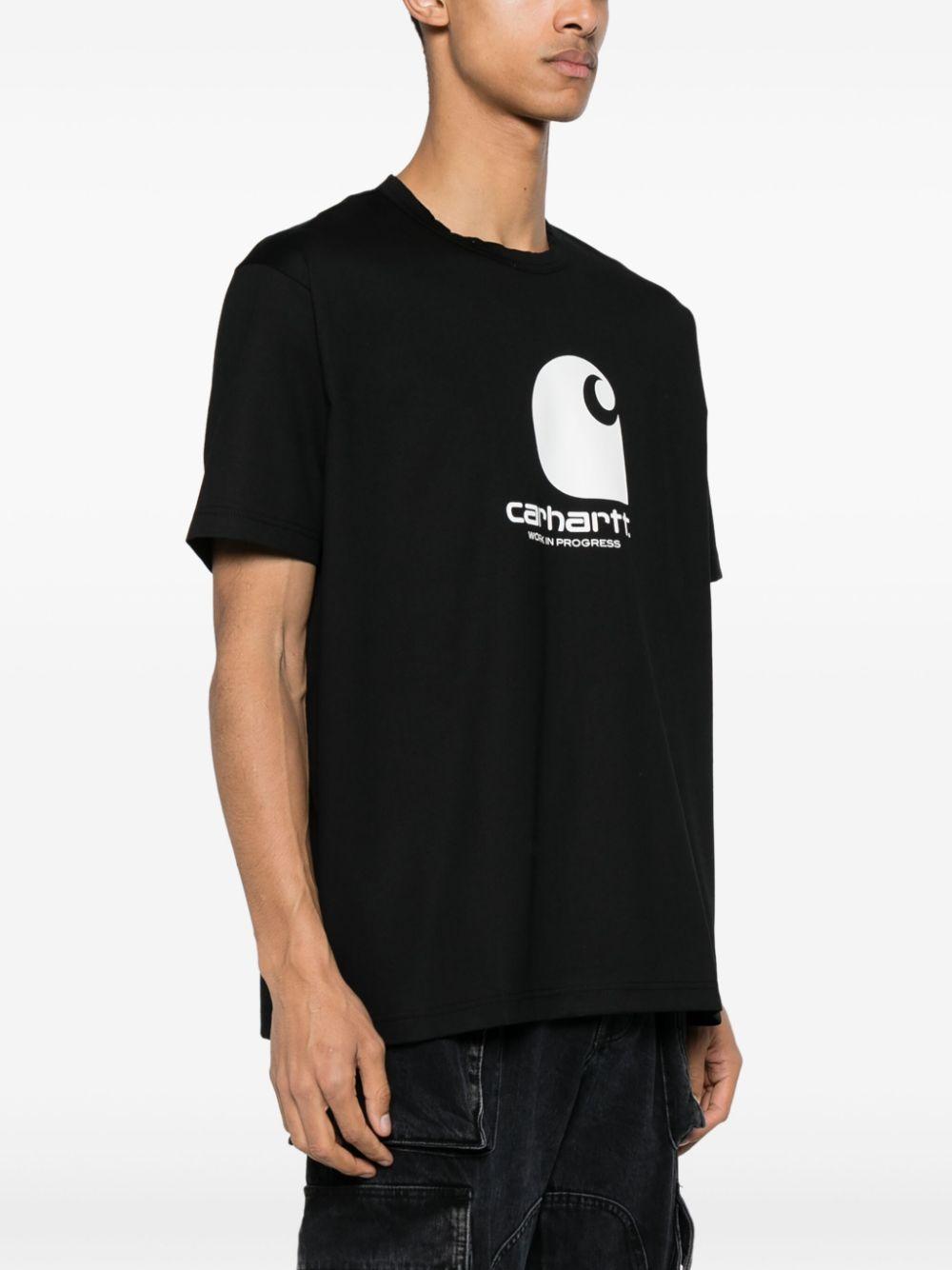 x Carhartt black logo-print cotton T-shirt