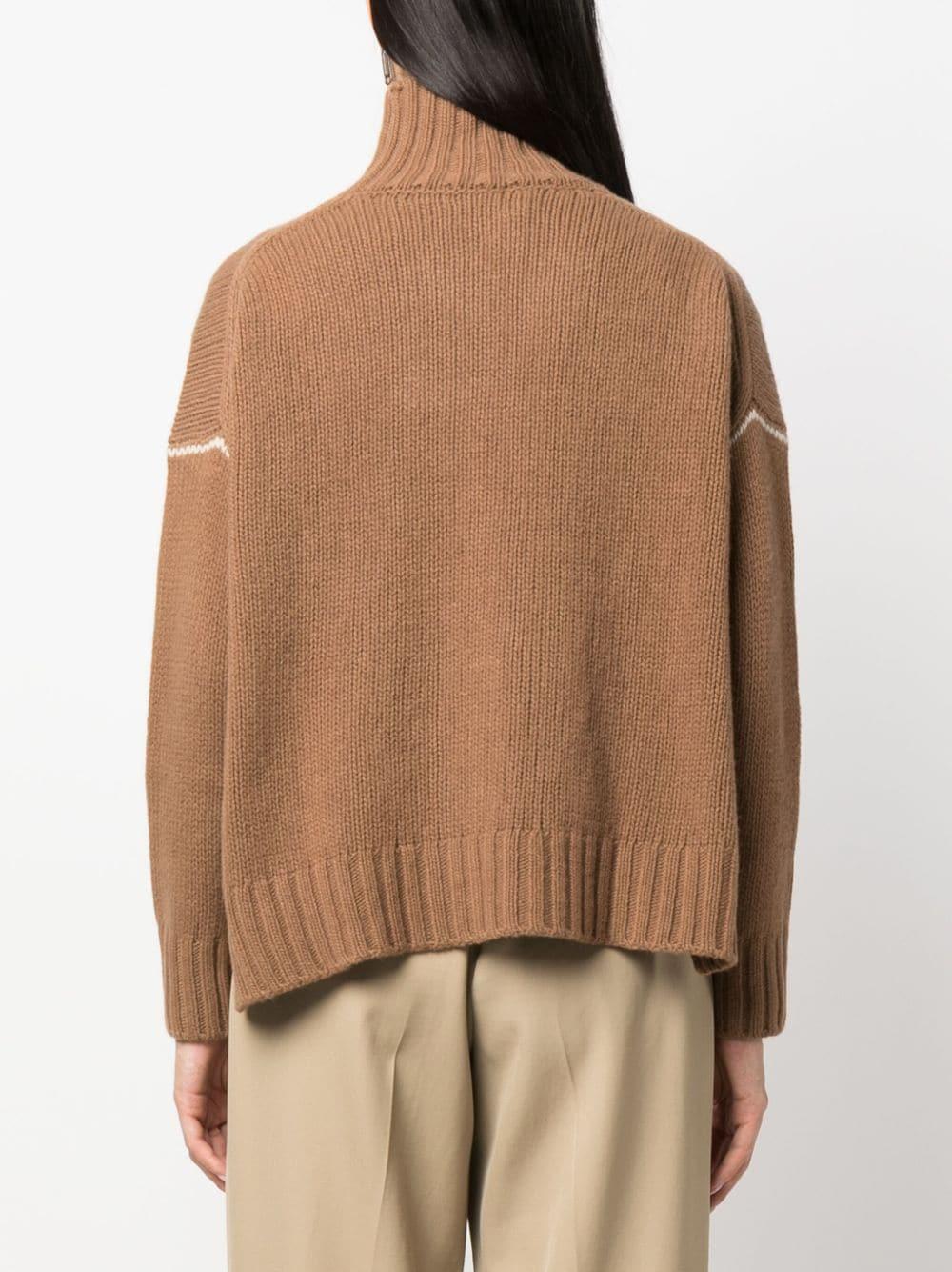 Wool Cable` Turtleneck