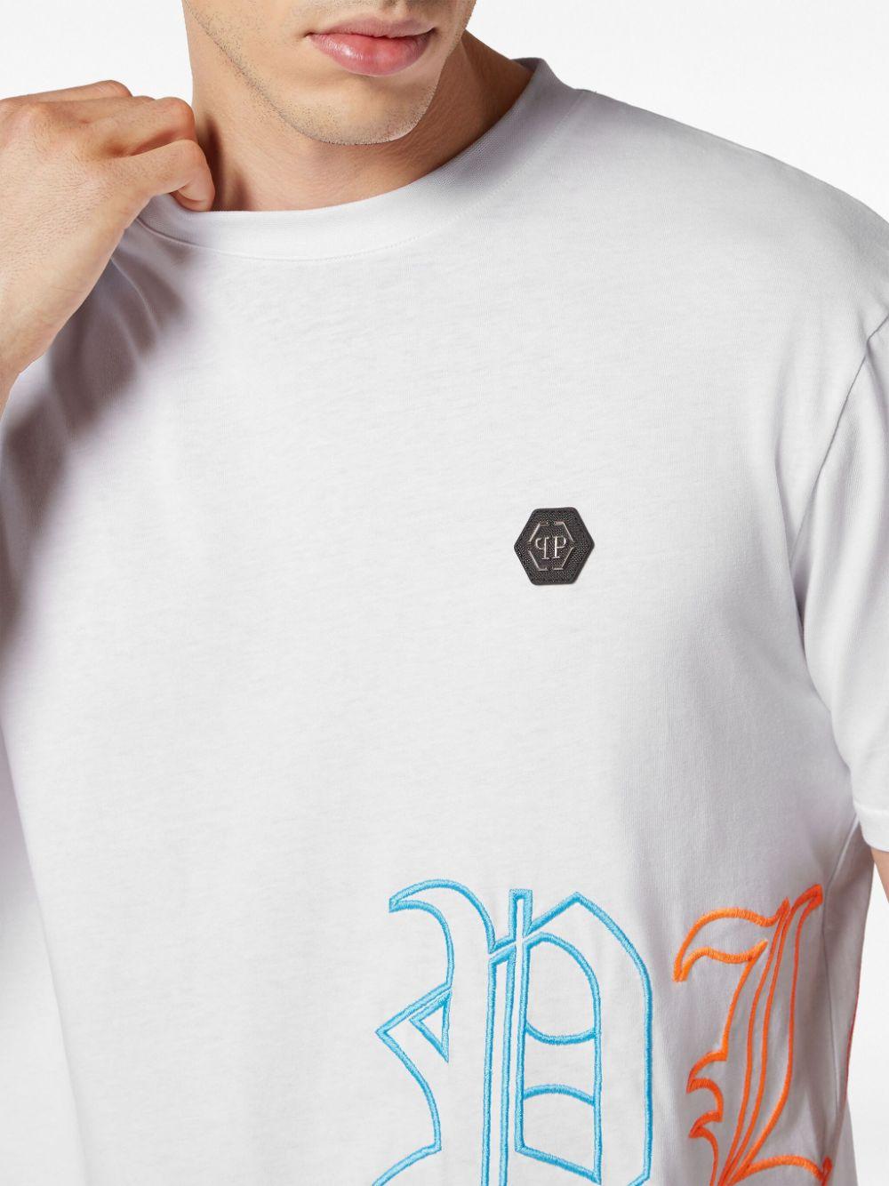 logo-embroidered cotton T-shirt