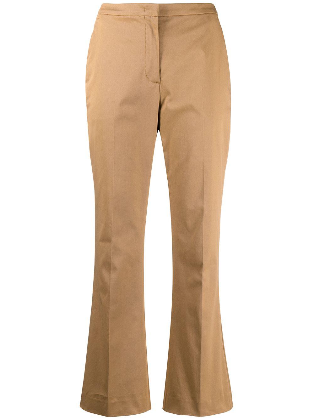 cropped kick-flare trousers