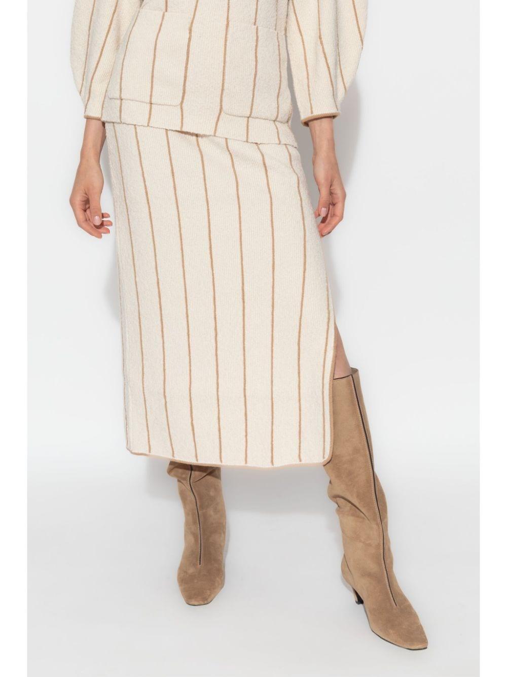 Hercula striped midi skirt