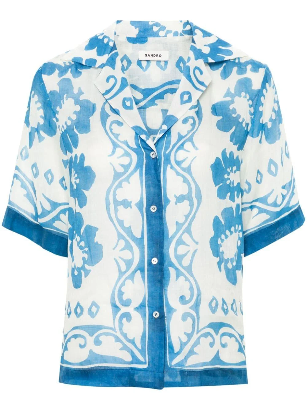 floral short-sleeved shirt