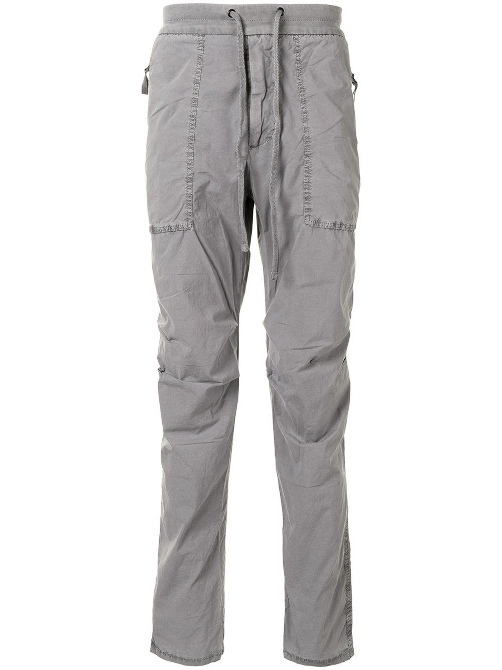 mid-rise straight leg trousers