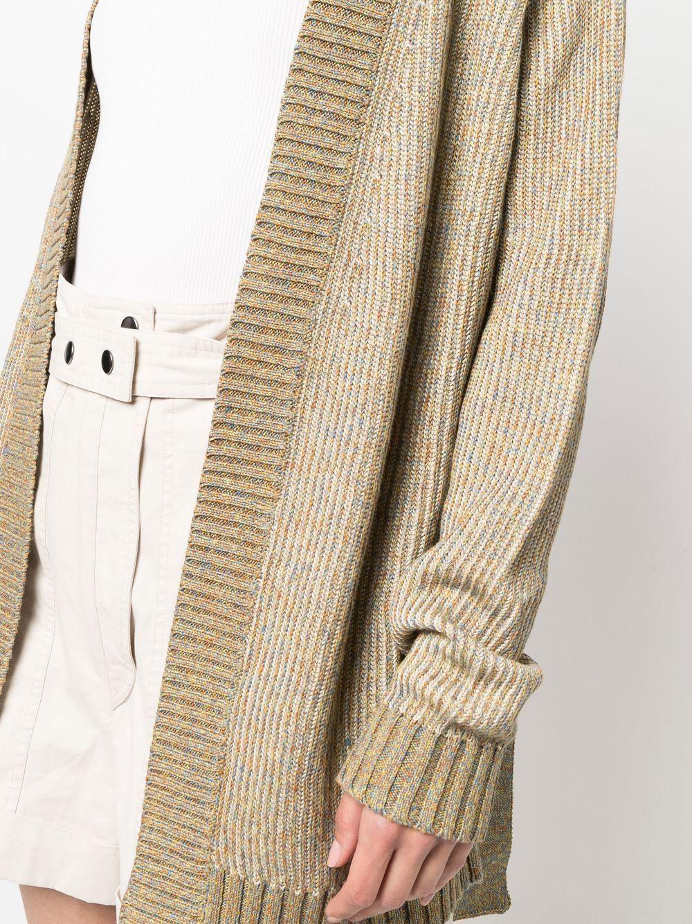 tie-fastening knitted cardigan