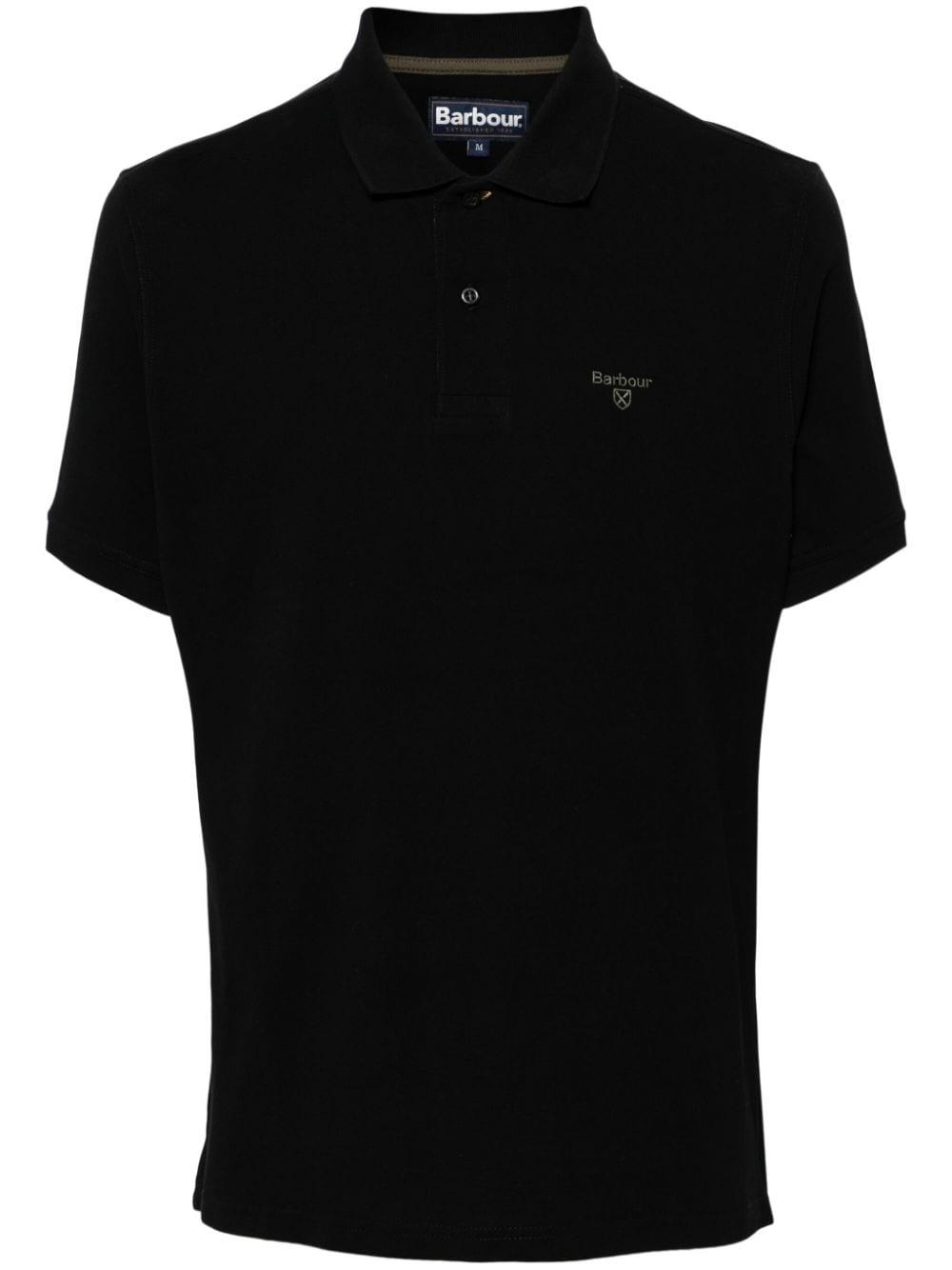 logo-embroidered cotton polo shirt