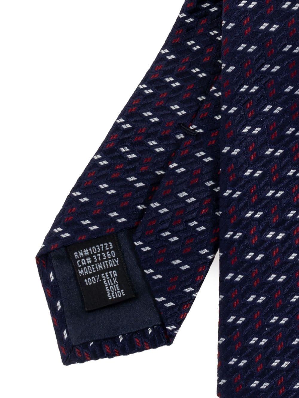 jacquard-pattern silk tie