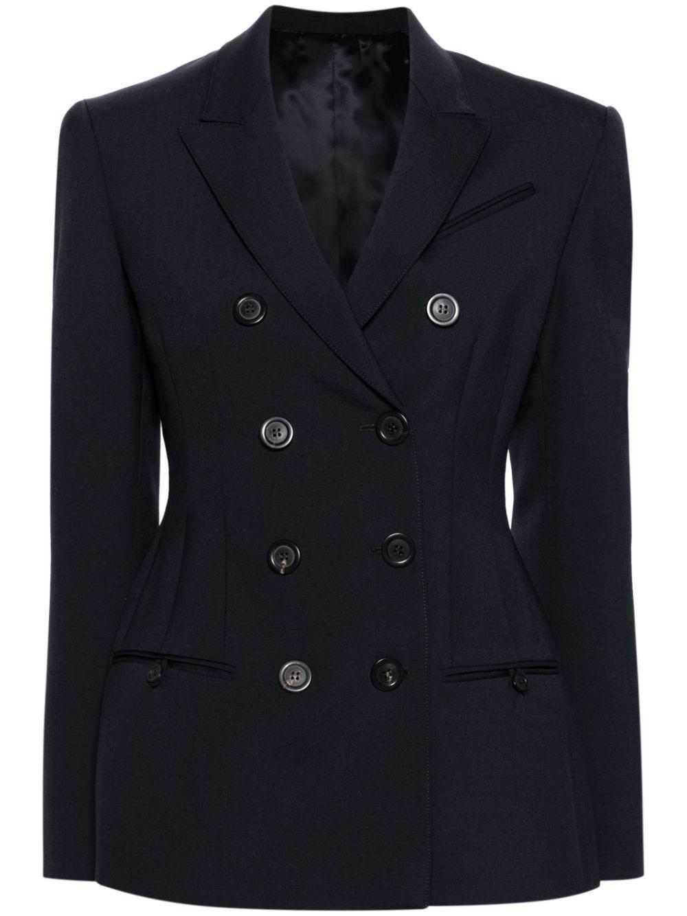 peak-lapels double-breasted blazer