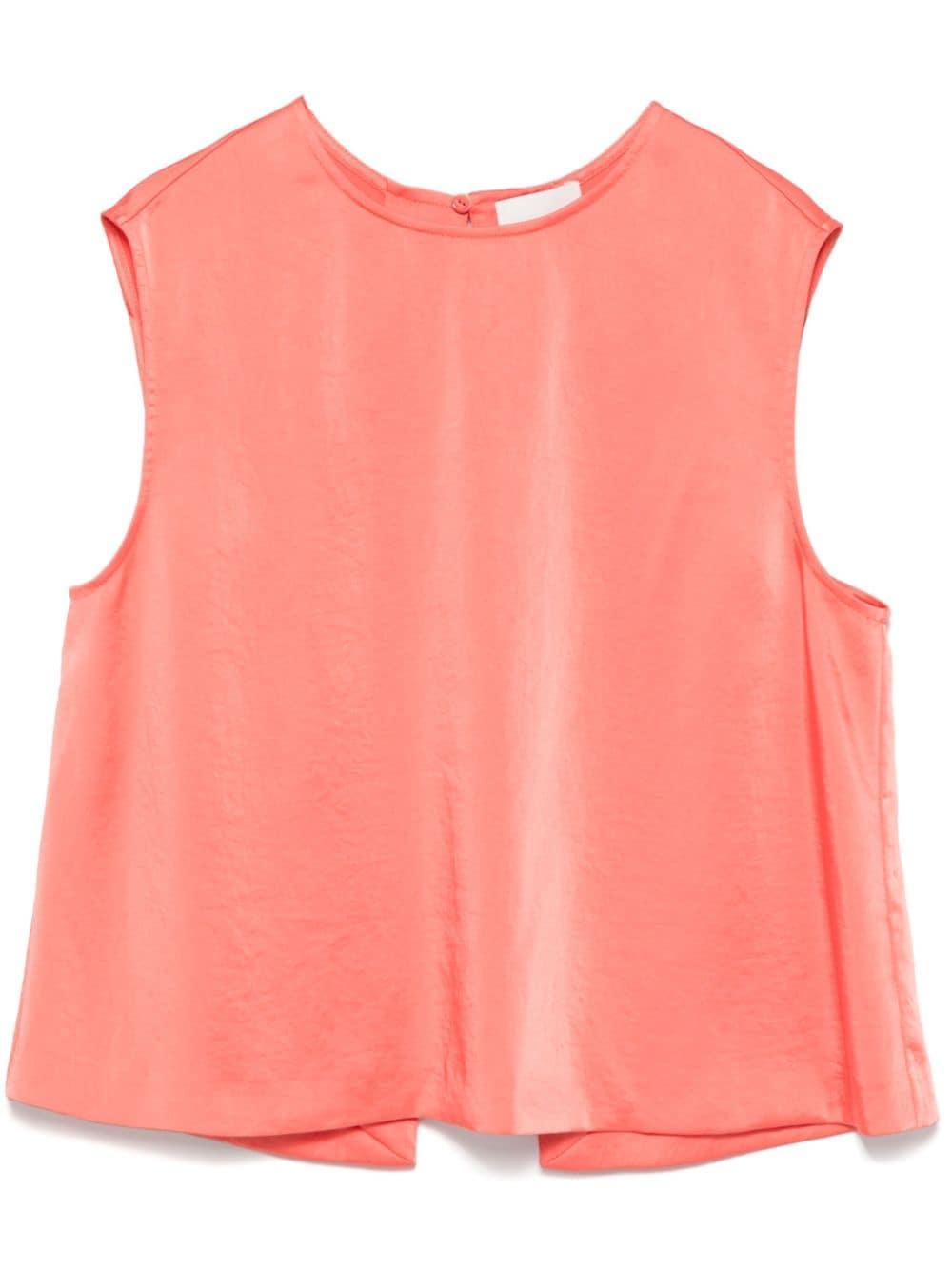 Beau sleeveless satin top