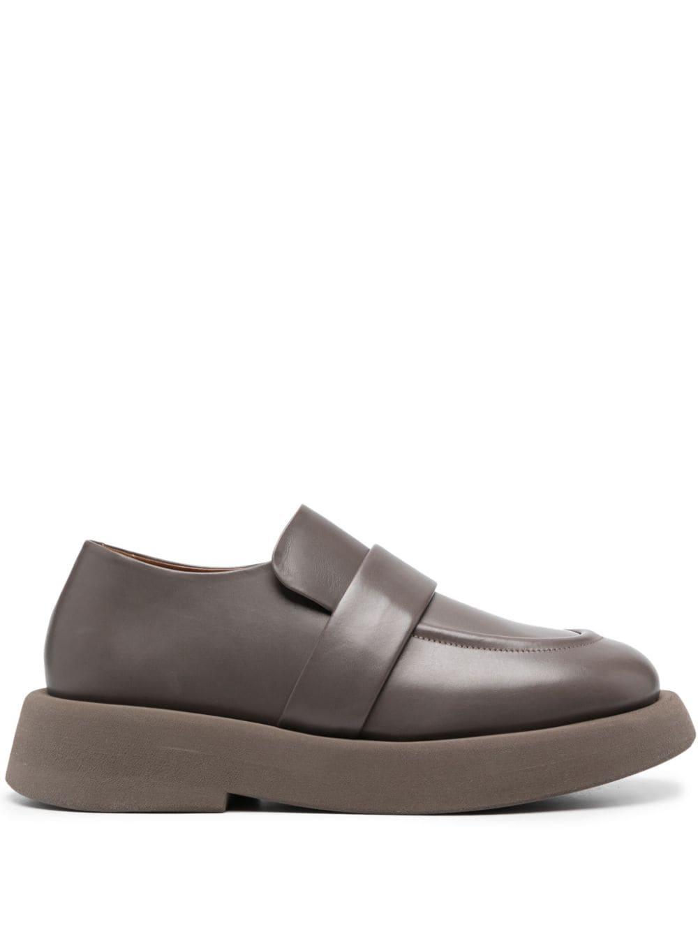 chunky leather loafers