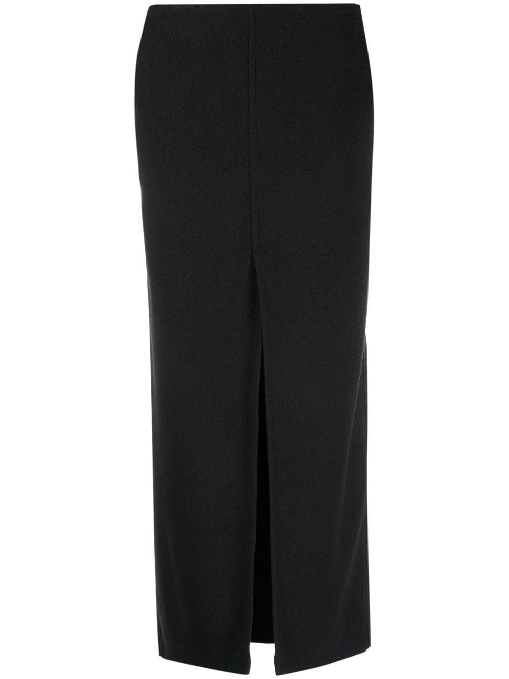 front-slit A-line maxi skirt