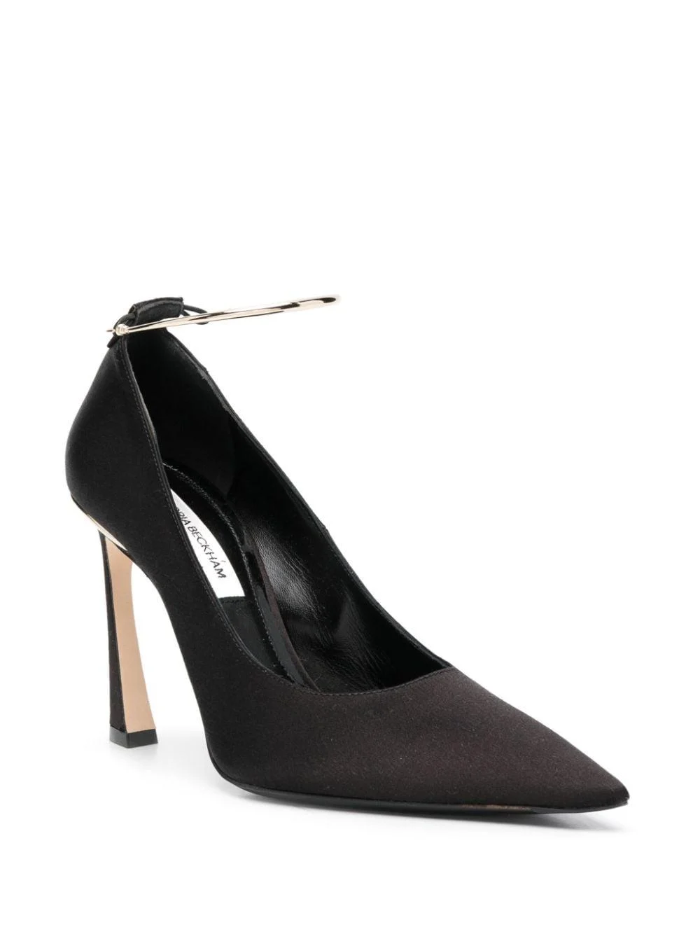 100mm pointed-toe satin pumps