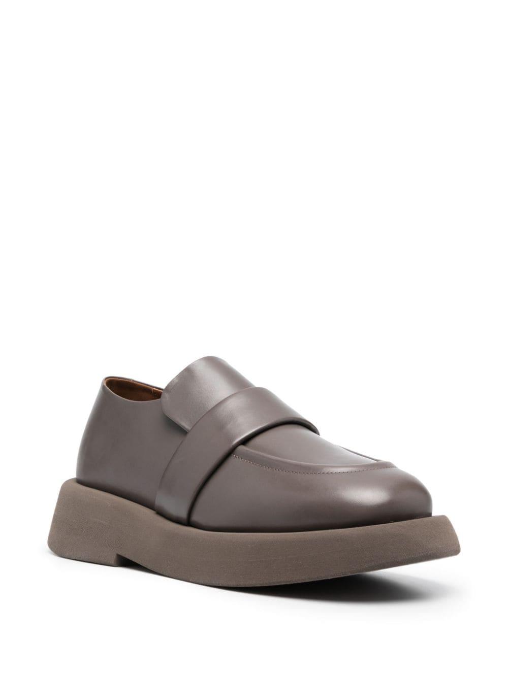 chunky leather loafers