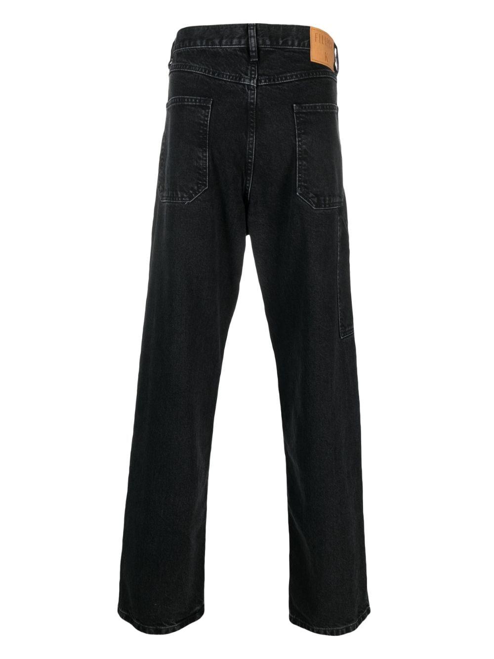 loose-cut leg cotton jeans