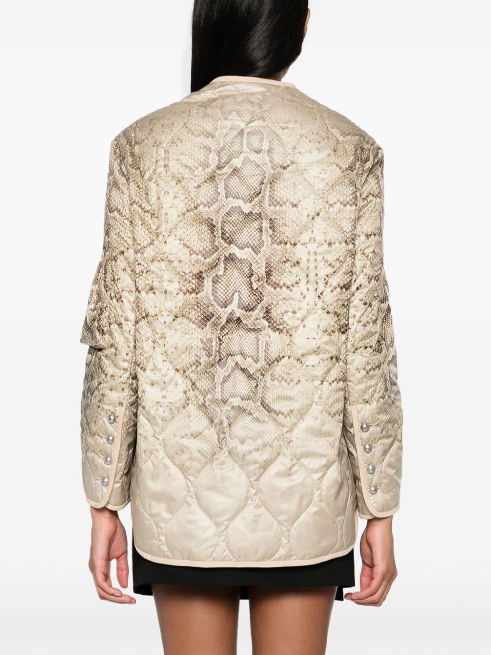 snakeskin-print jacket