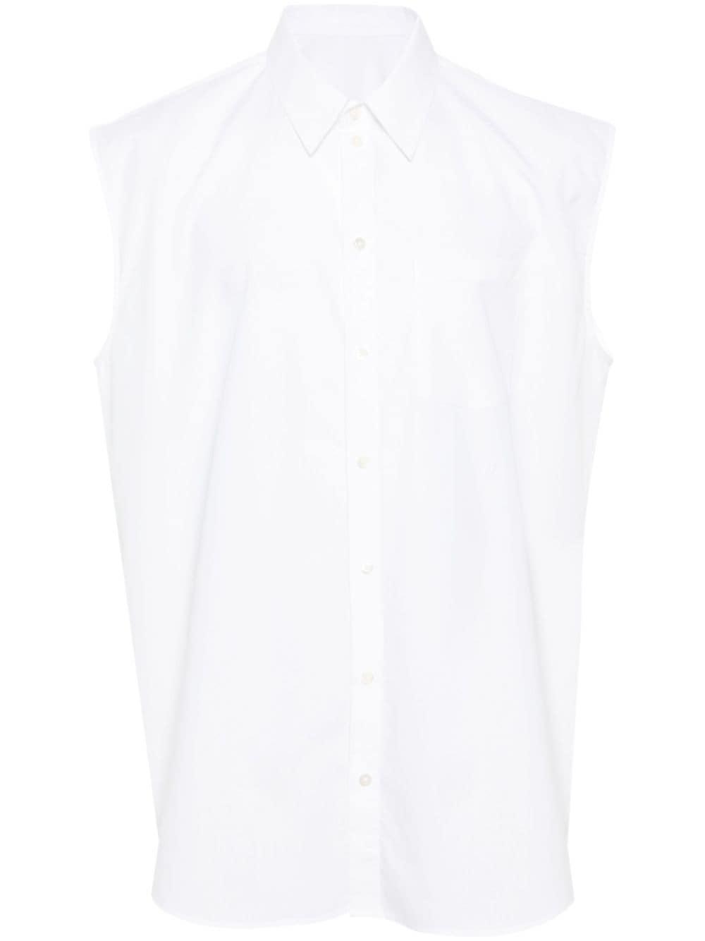 logo-embroidered poplin shirt