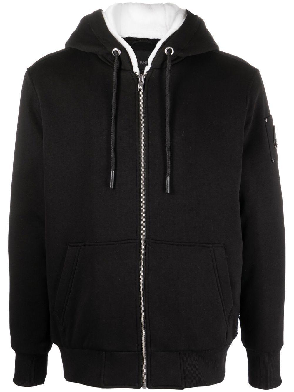 logo-plaque zip-up hoodie