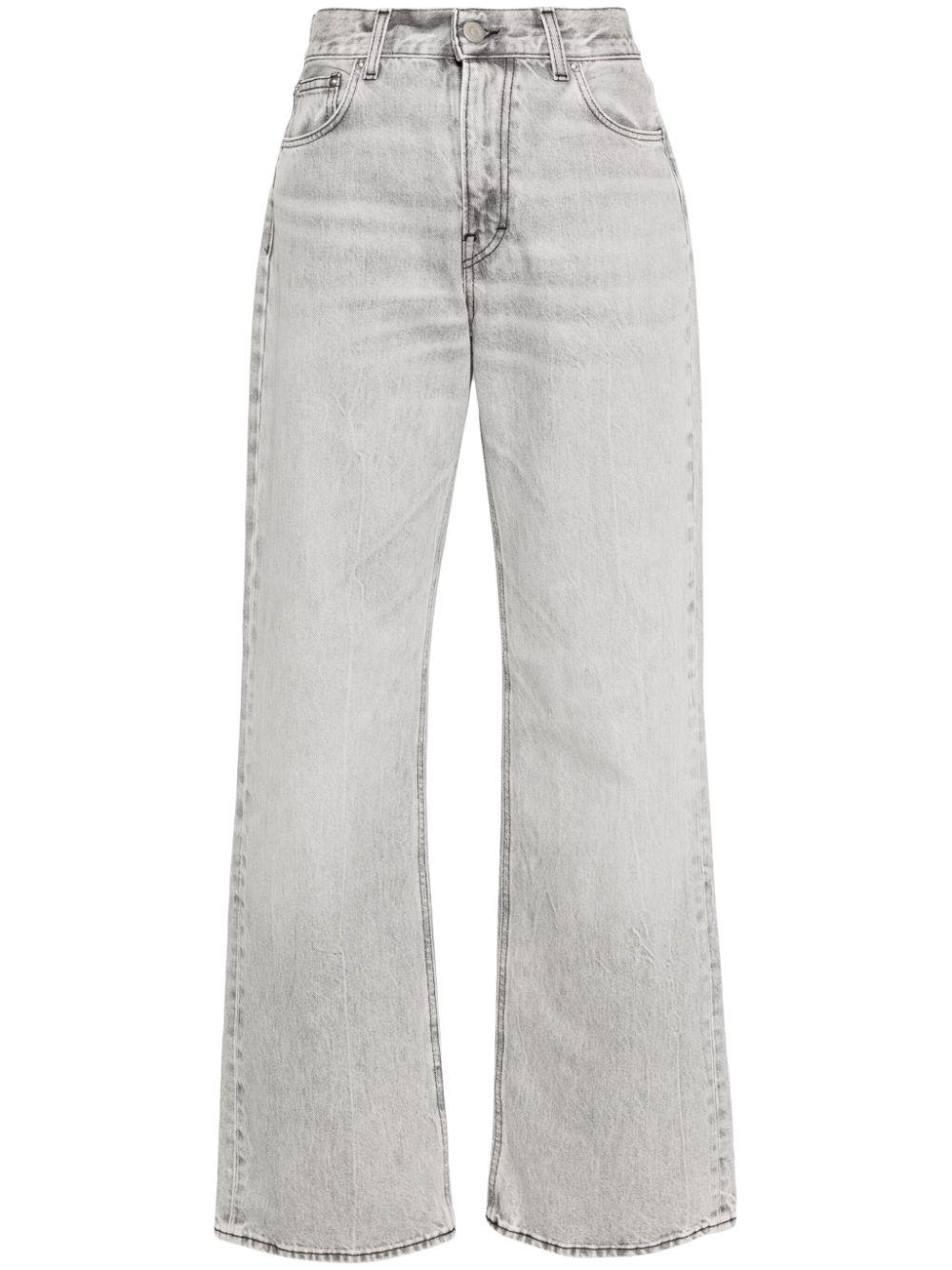 Korea mid-waist bootcut jeans 