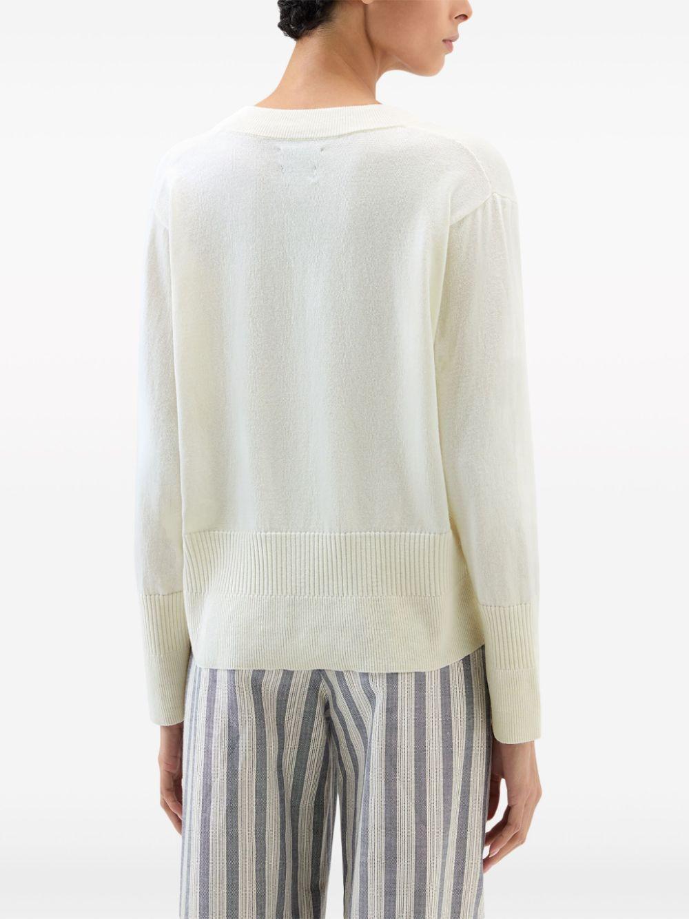 V-neck cotton-cashmere jumper