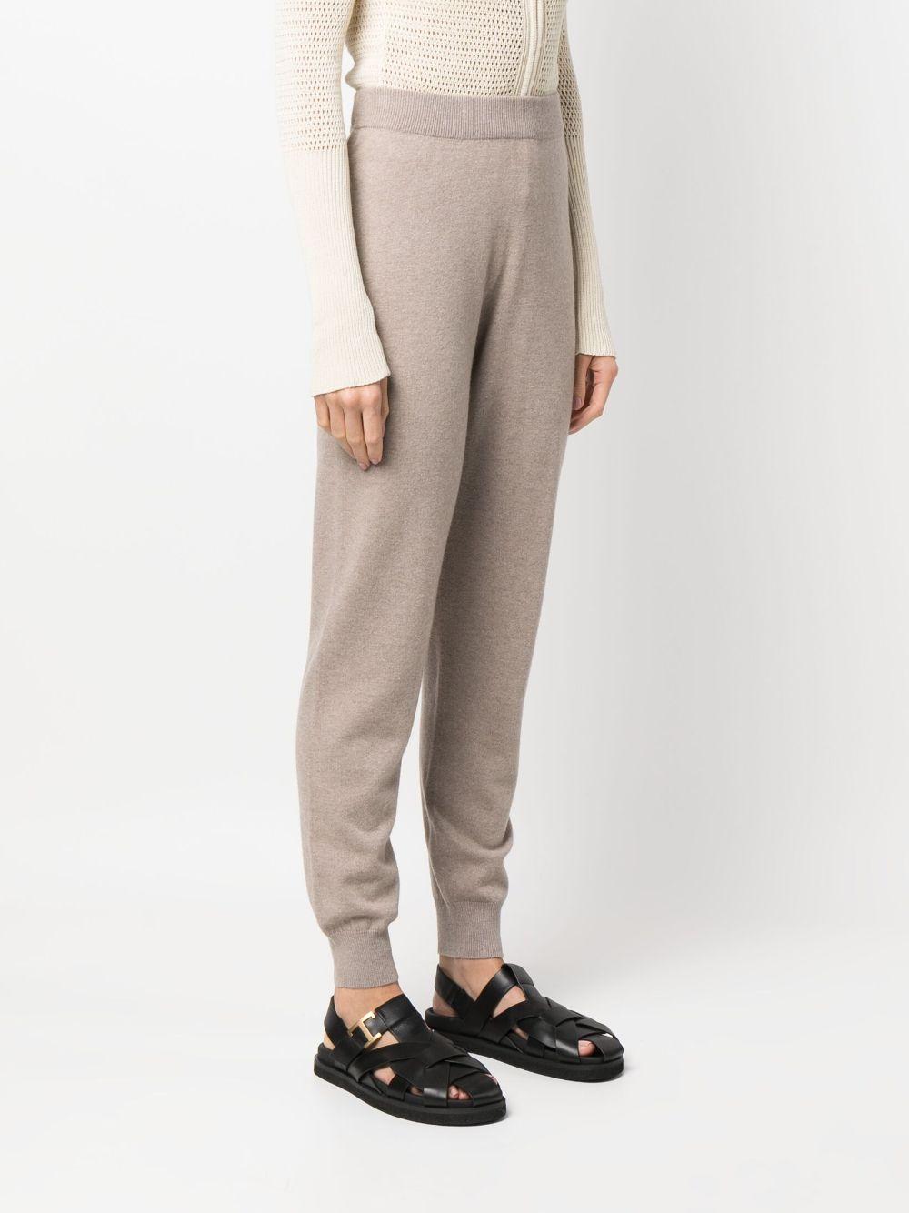 high-waist knitted trousers