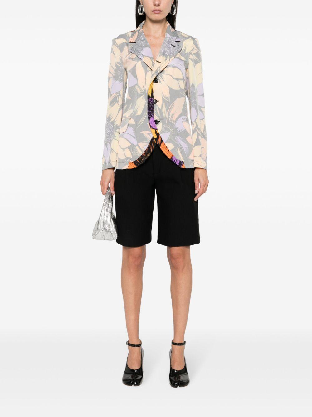 floral crepe blazer