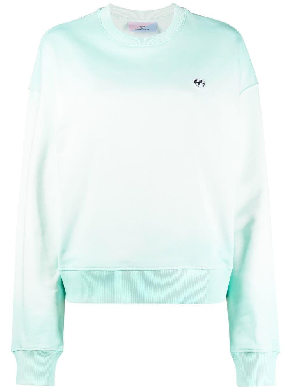 Wink logo-patch gradient sweatshirt