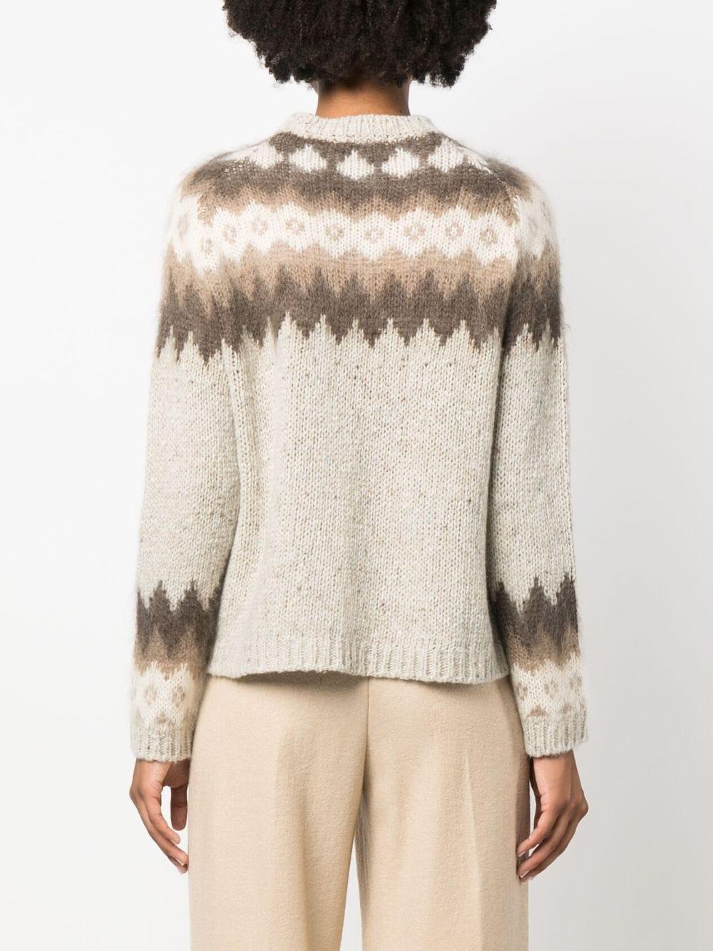 fair isle-knit crew-neck jumper