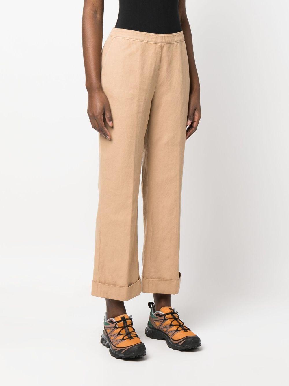 cropped flared trousers