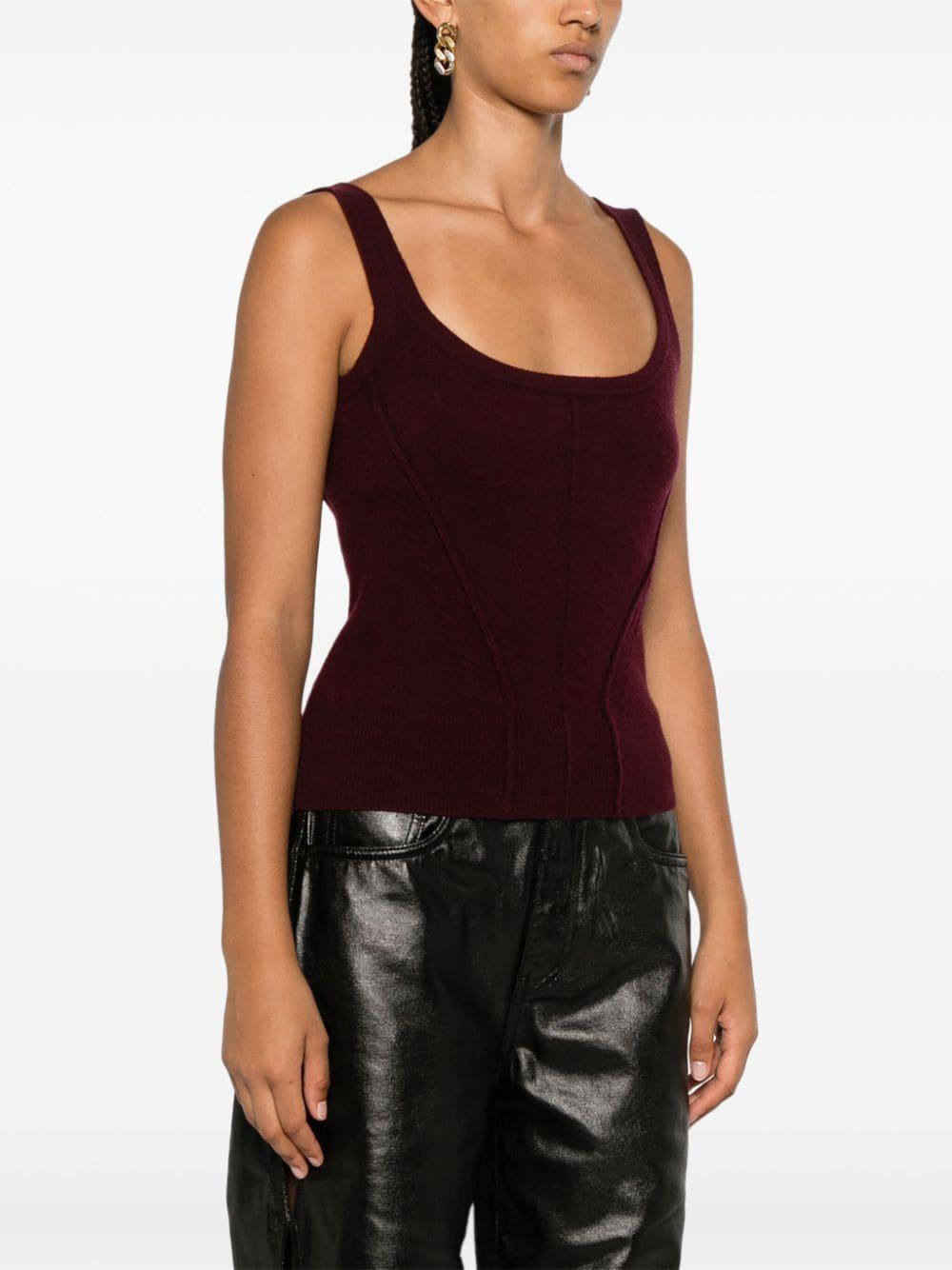 ribbed-knit tank top