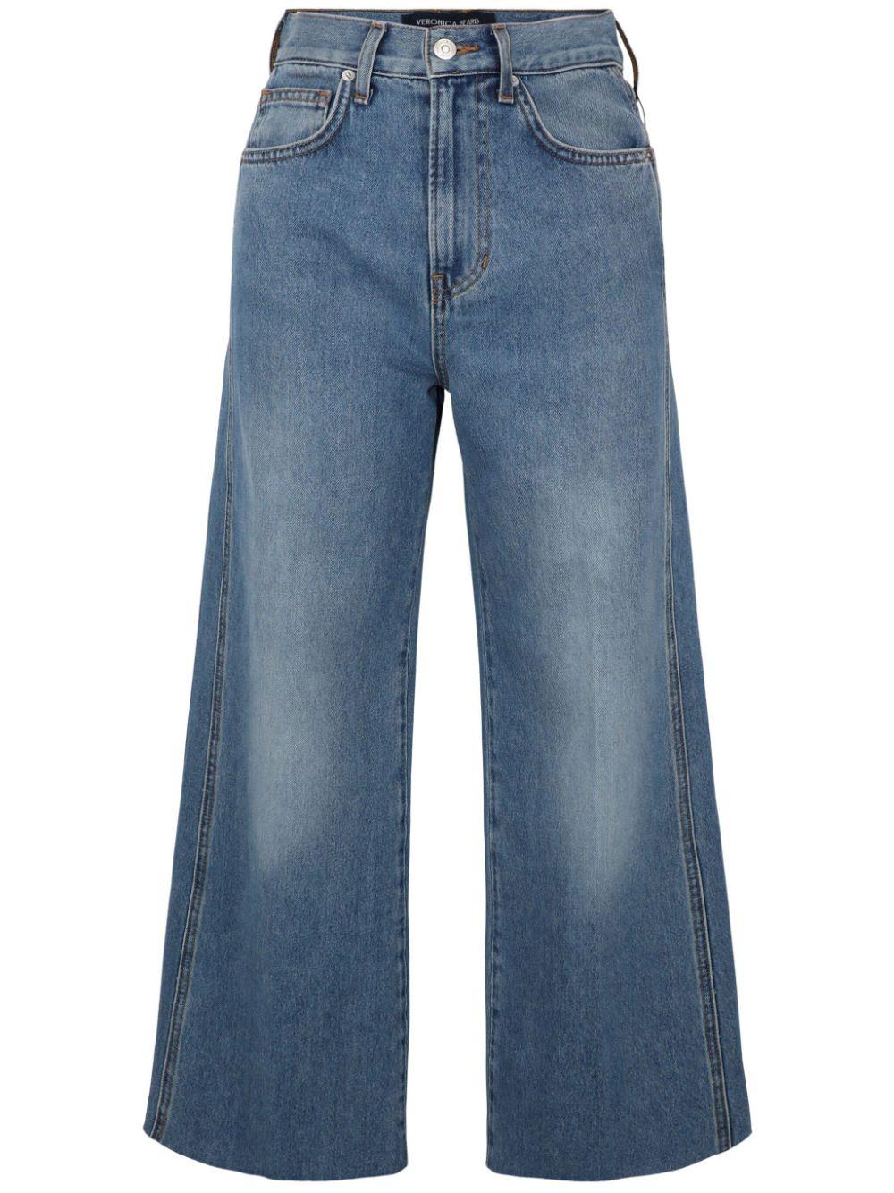 high-waisted cropped jeans