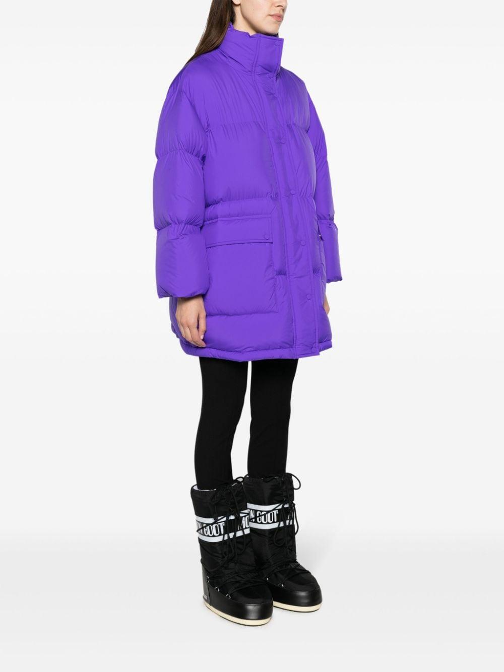 funnel-neck oversized padded coat 