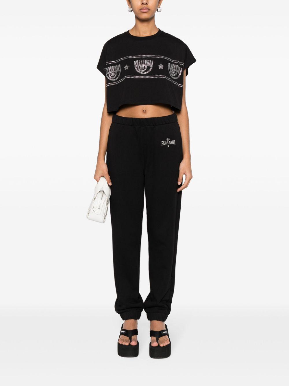 embroidered-logo track pants