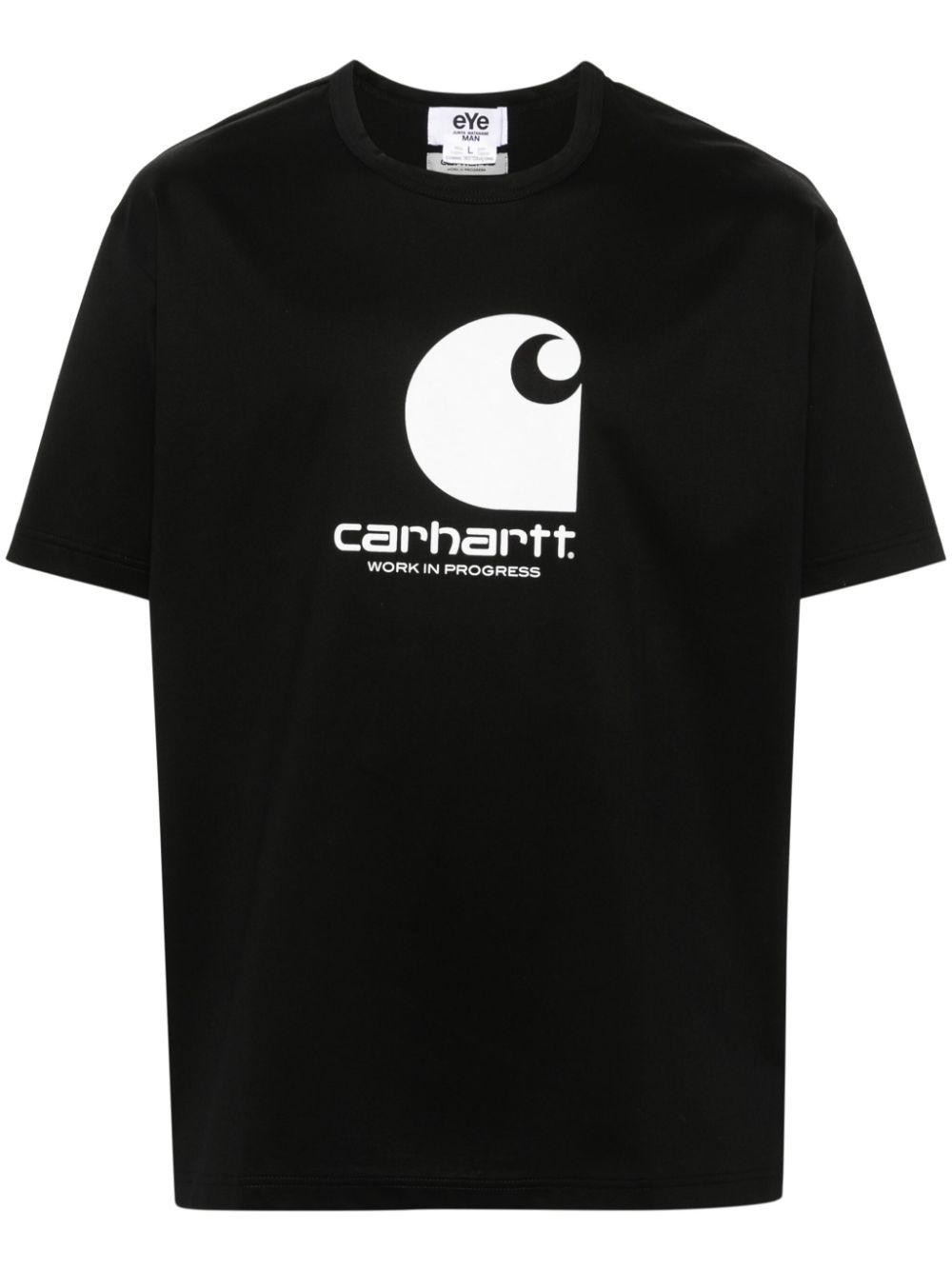 x Carhartt black logo-print cotton T-shirt