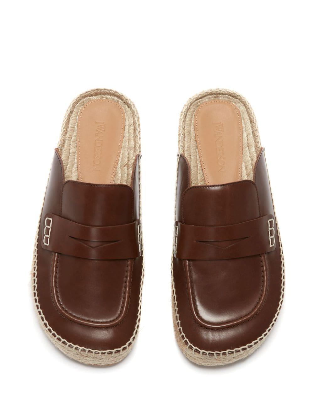 penny-slot leather loafer mules