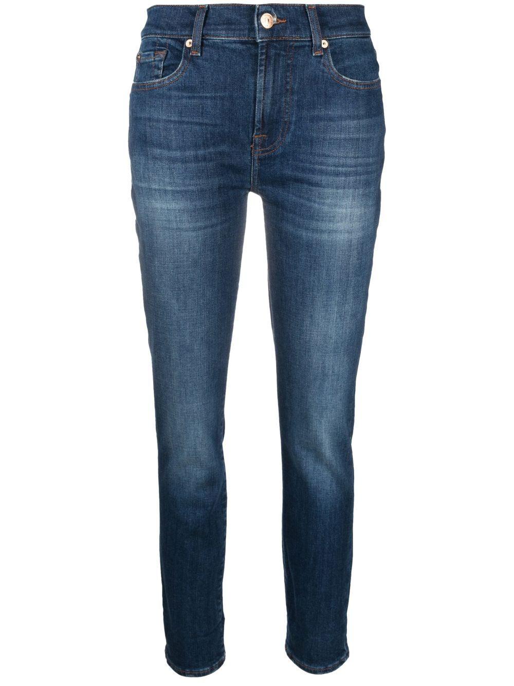 mid-rise cropped jeans