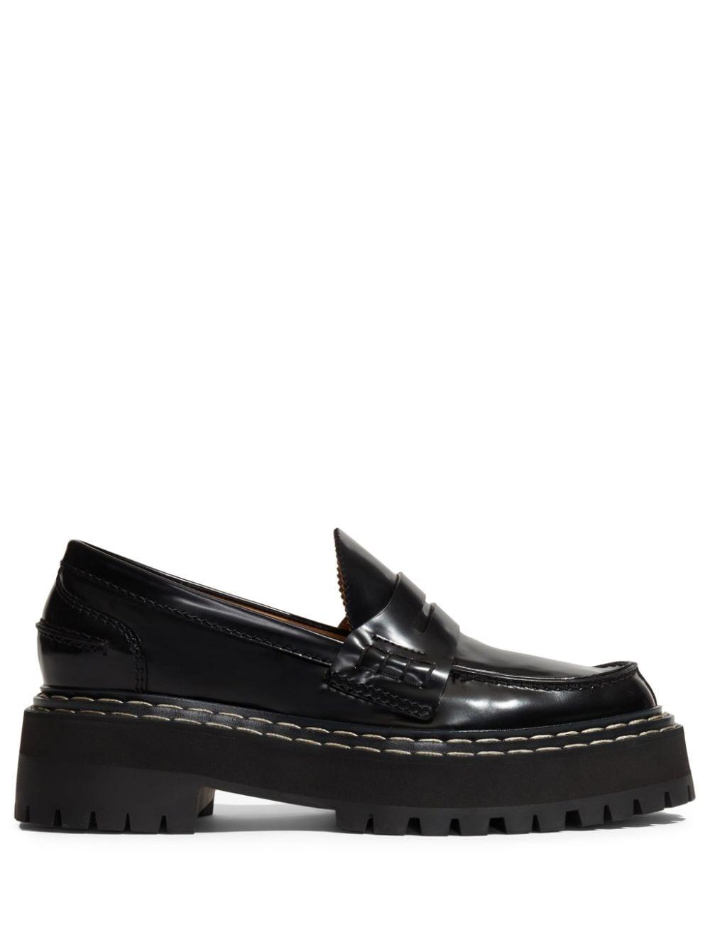 chunky leather loafers