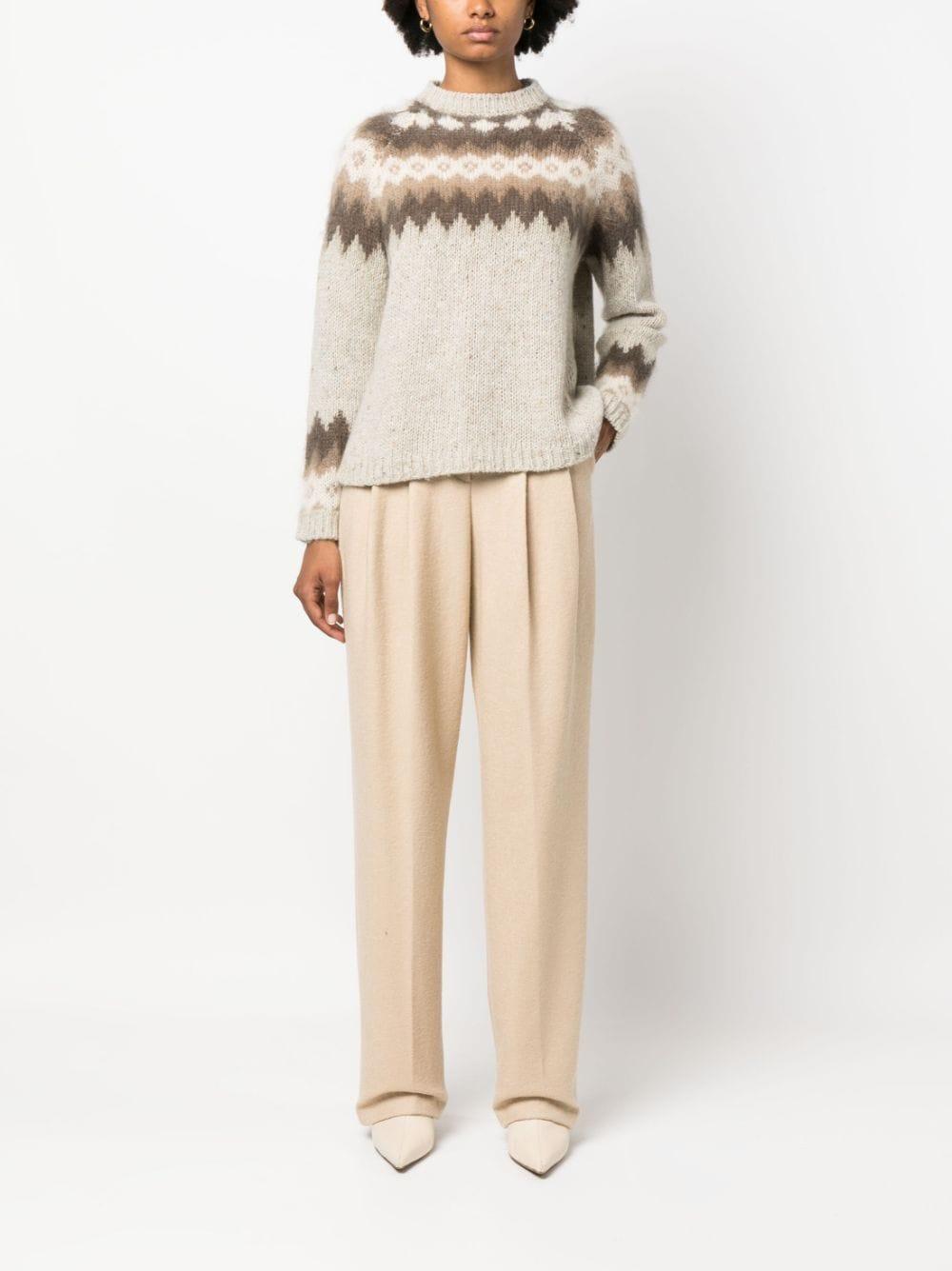 fair isle-knit crew-neck jumper