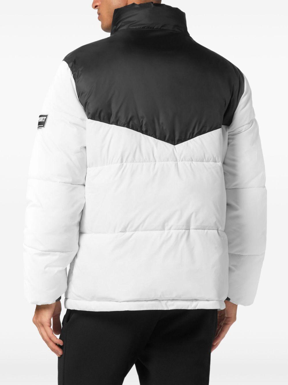 panelled puffer jacket