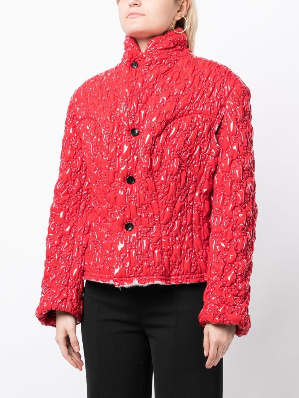 puff-effect high-neck jacket