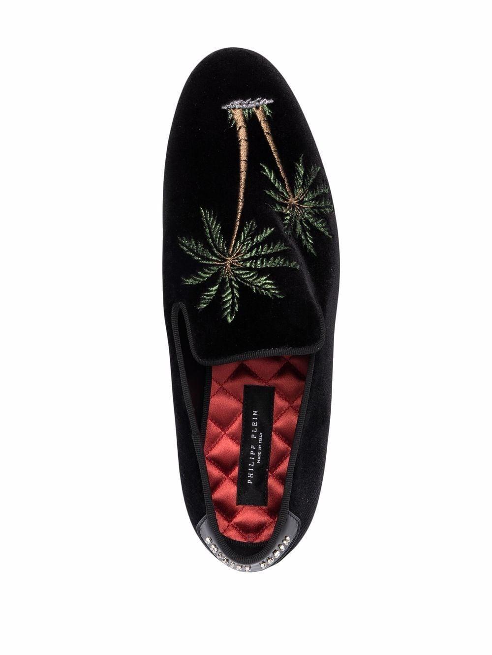 Palm embroidered loafers