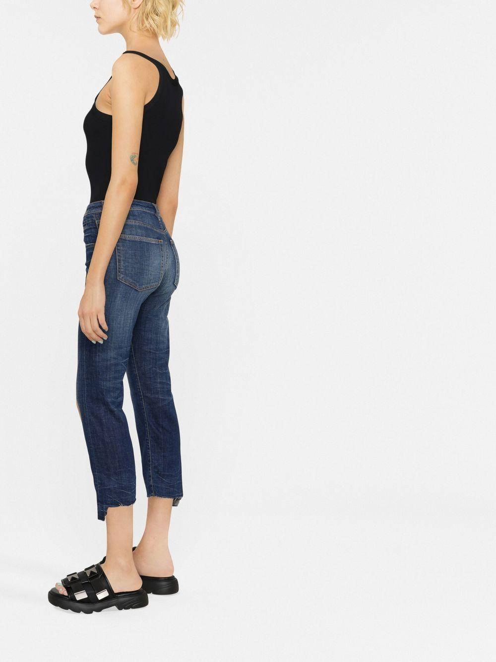 high-rise cropped jeans