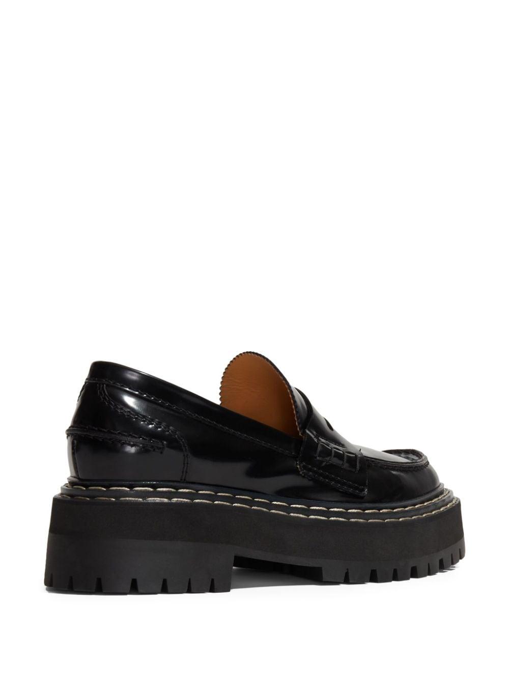 chunky leather loafers