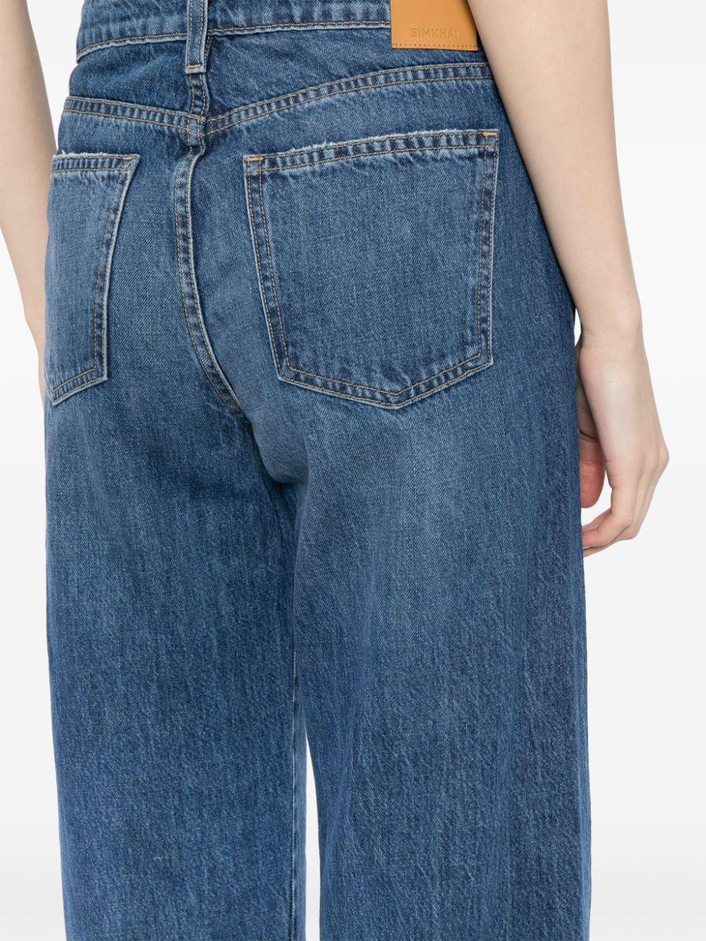 high-rise cropped jeans