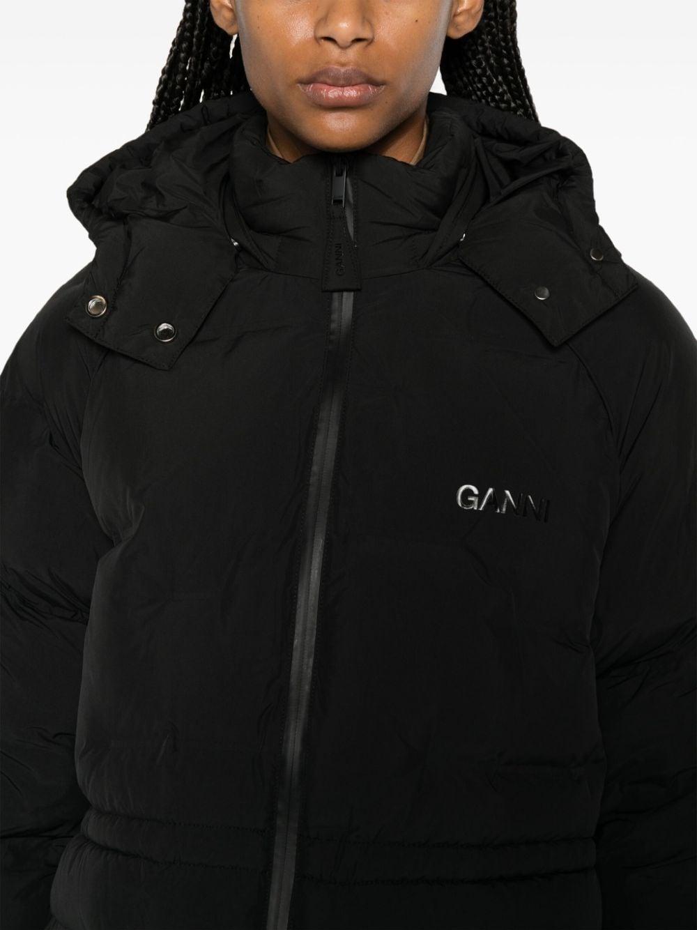 logo-appliqué puffer jacket