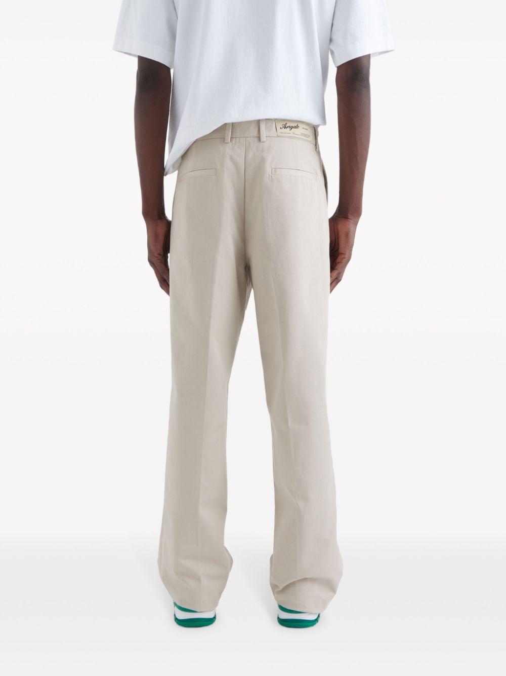 Serif relaxed-fit cotton trousers