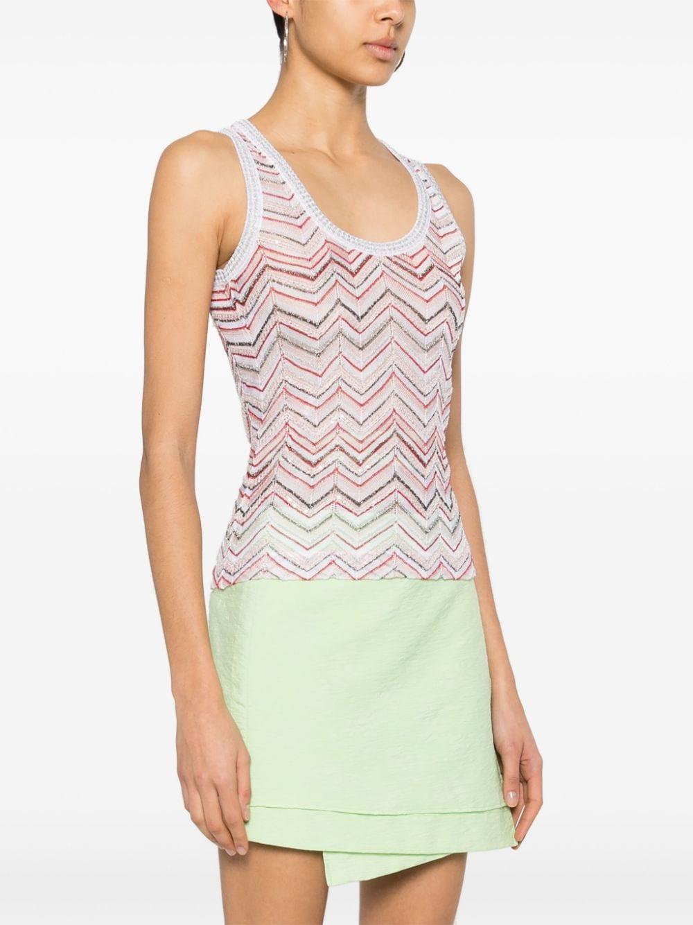 zigzag sequined tank top