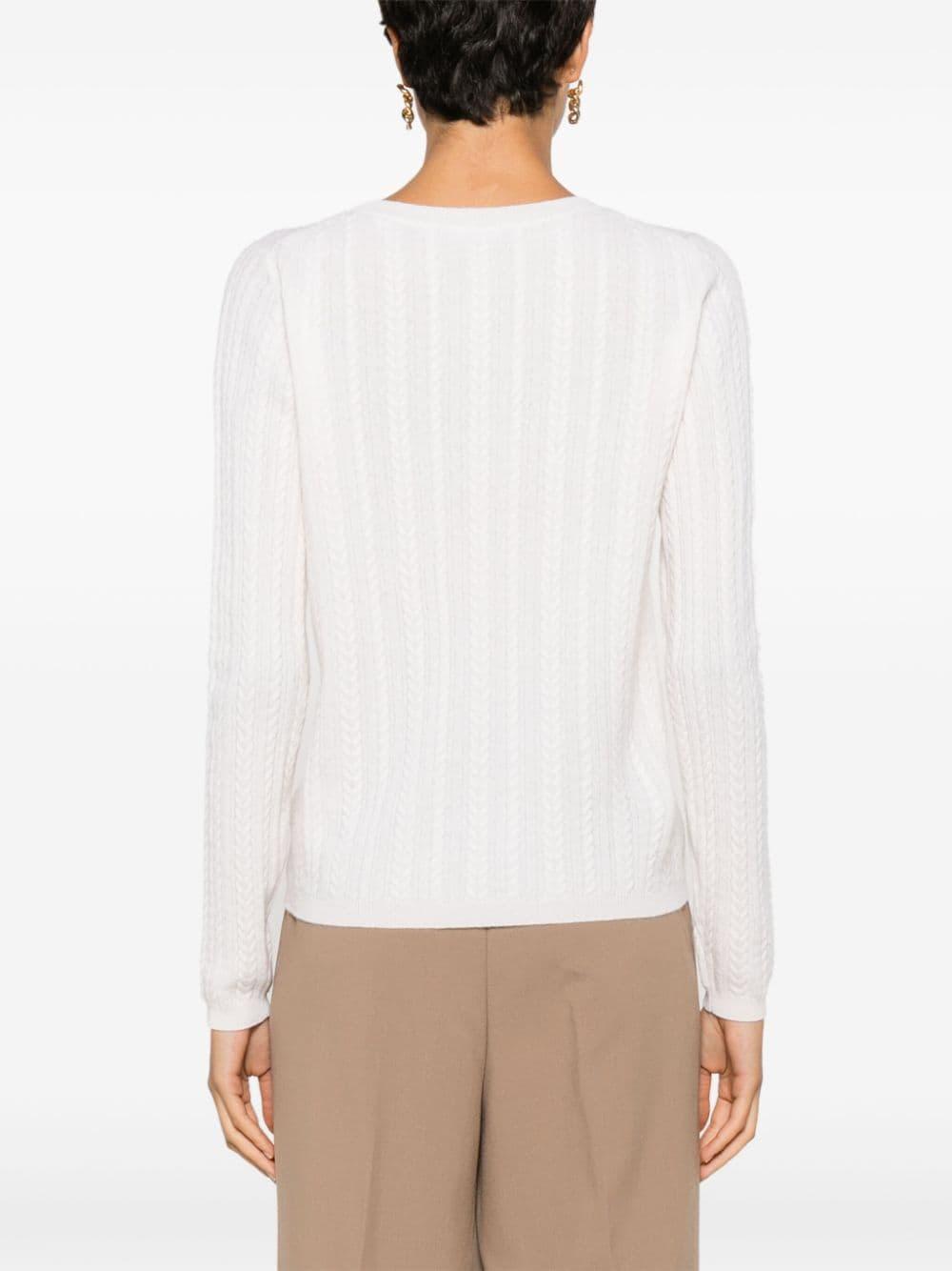 cable-knit cashmere jumper