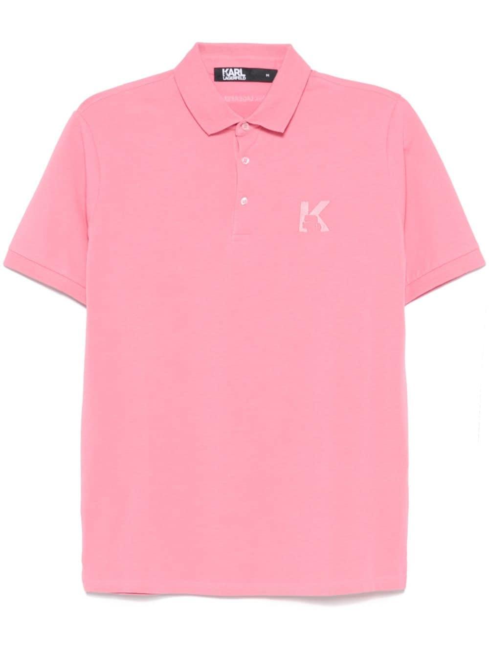 logo-embroidered polo shirt