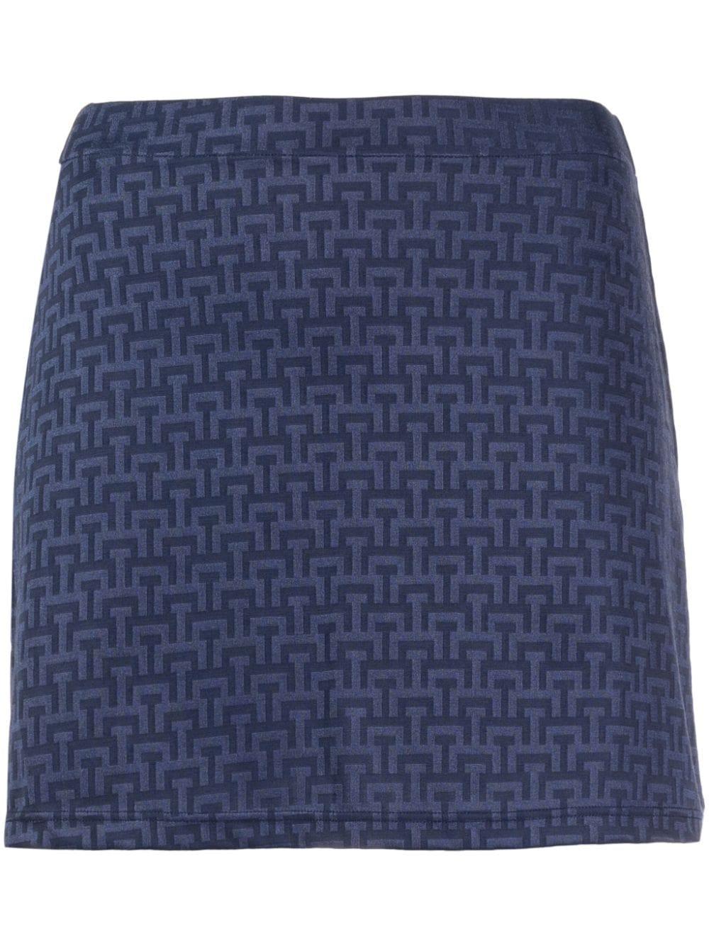 monogram-jacquard high-waisted skorts